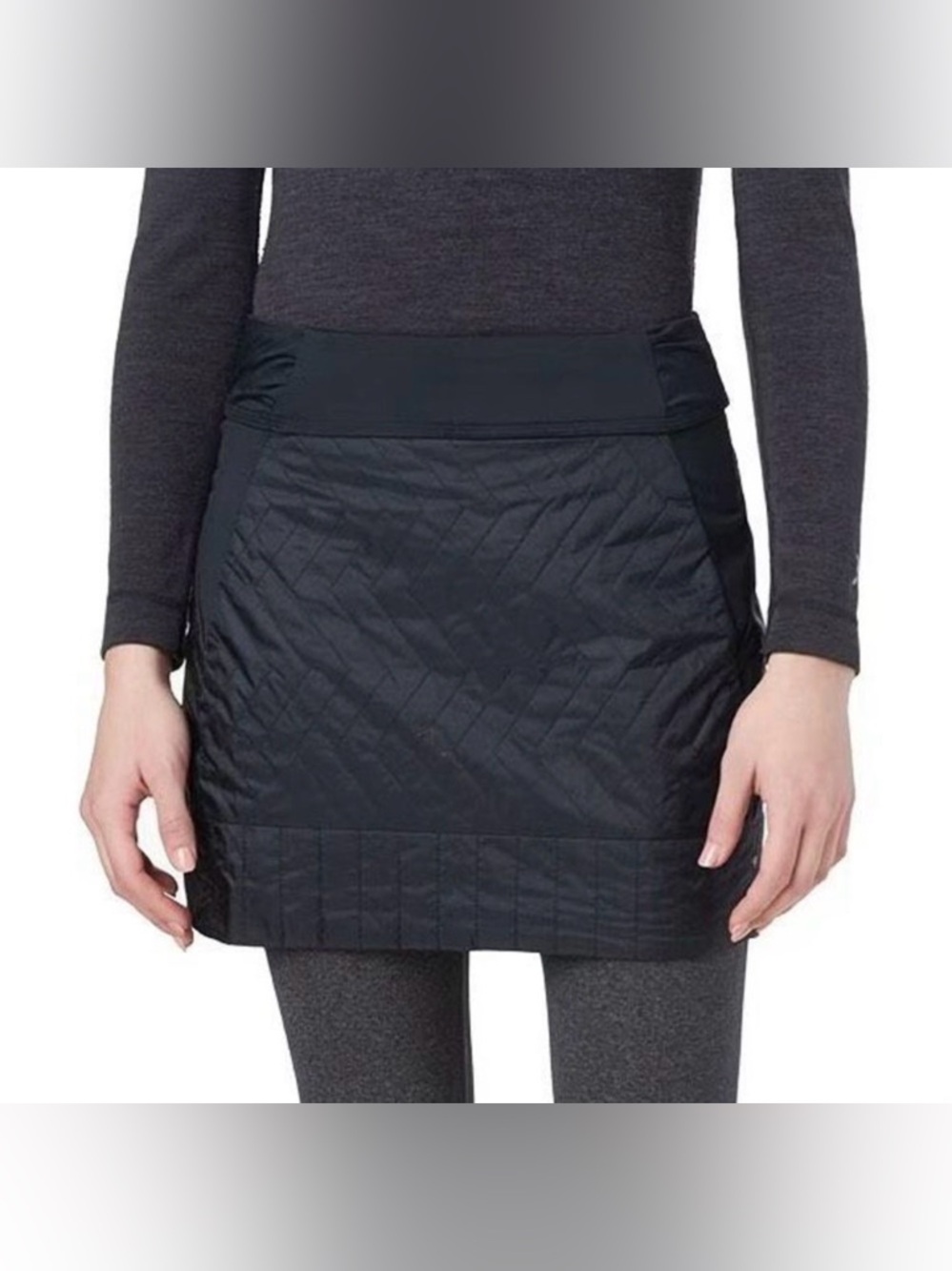 Mountain Hardware Trekkin Puffer Insulated Mini Skirt Black womens size medium